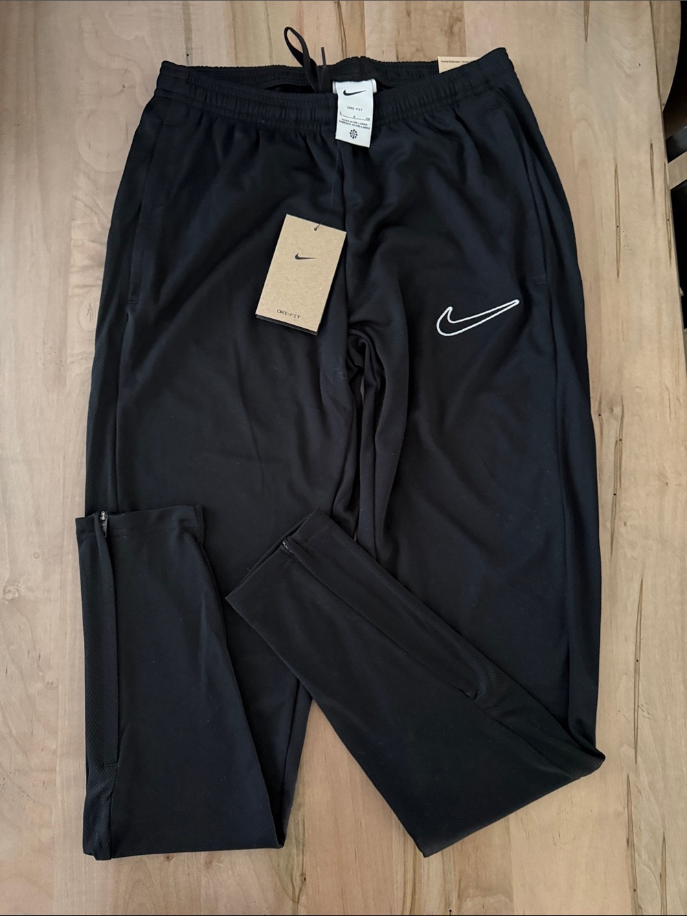 Nike Black Men's Jogger Sweatpants with White Swoosh